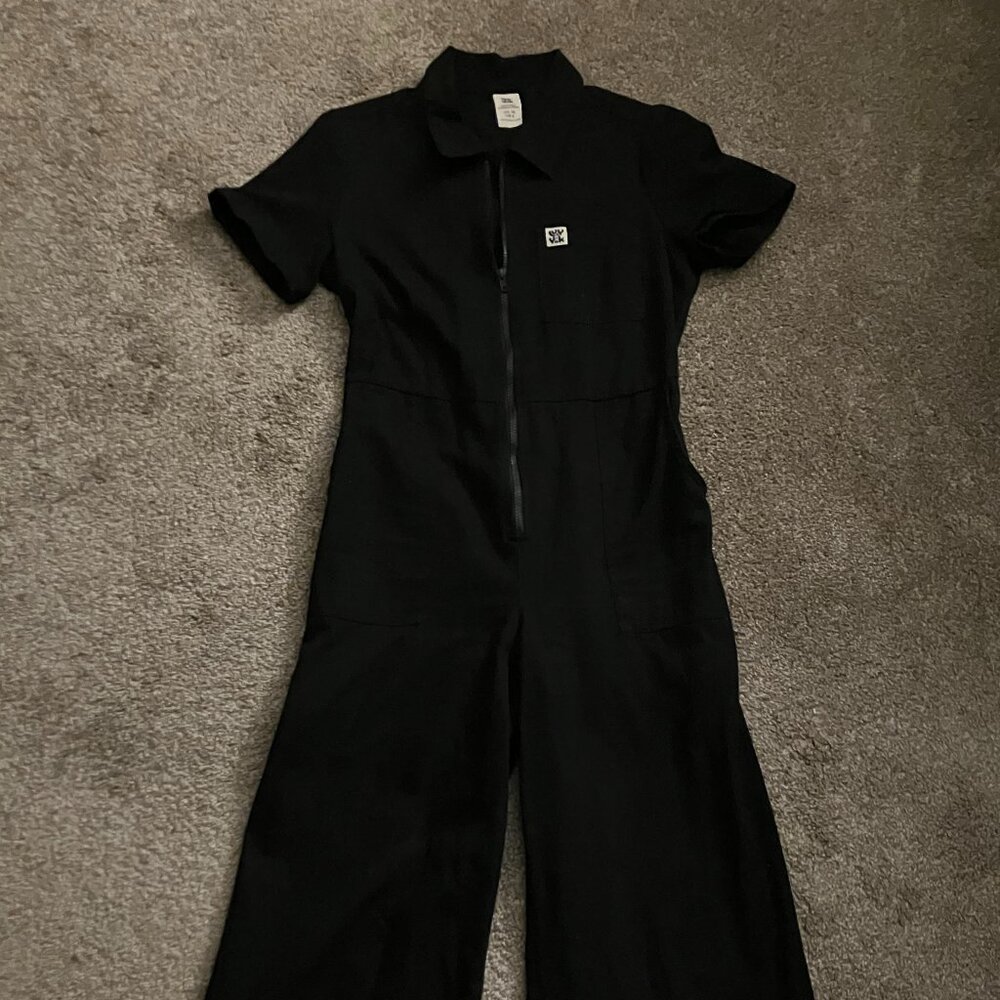 Lucy & Yak Black Organic Cotton Jumpsuit